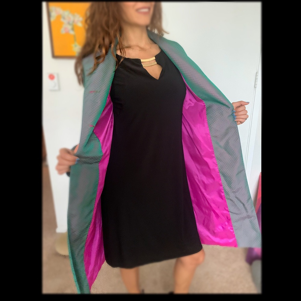 🦚Raincoat💖Holo green and magenta iridescent - Picture 3 of 7